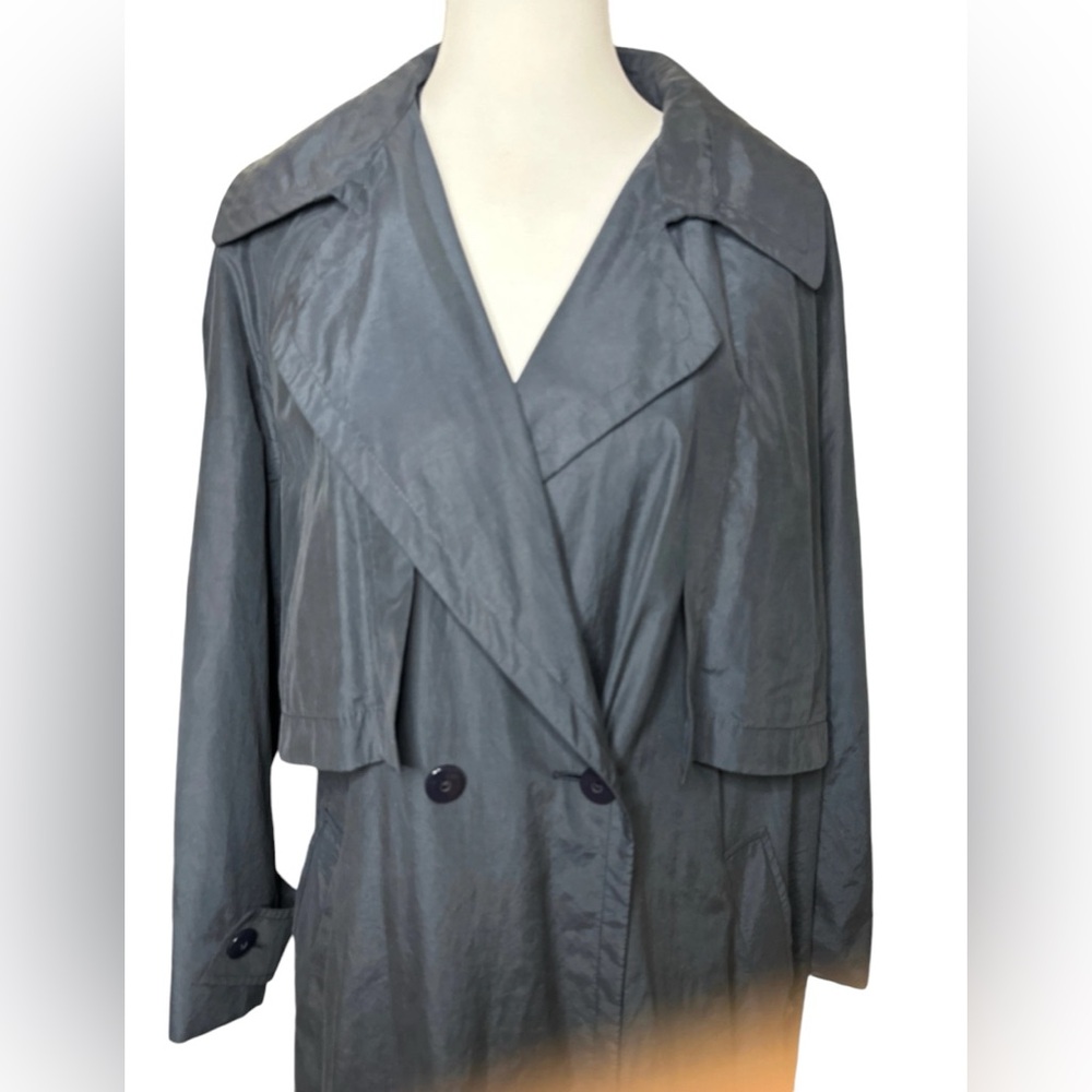Auth New Fendi navy Trench Coat oversized men’s fit 40 Large